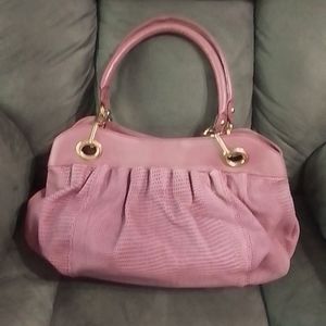 NWOT B. MAKOWSKY LEATHER SHOULDER BAG-PURPLE W/PURPLE INTERIOR